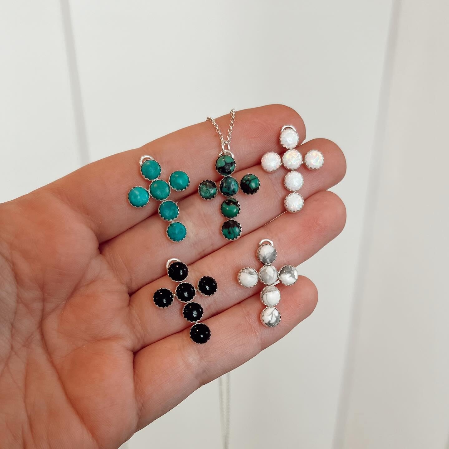 Cluster Cross Necklace