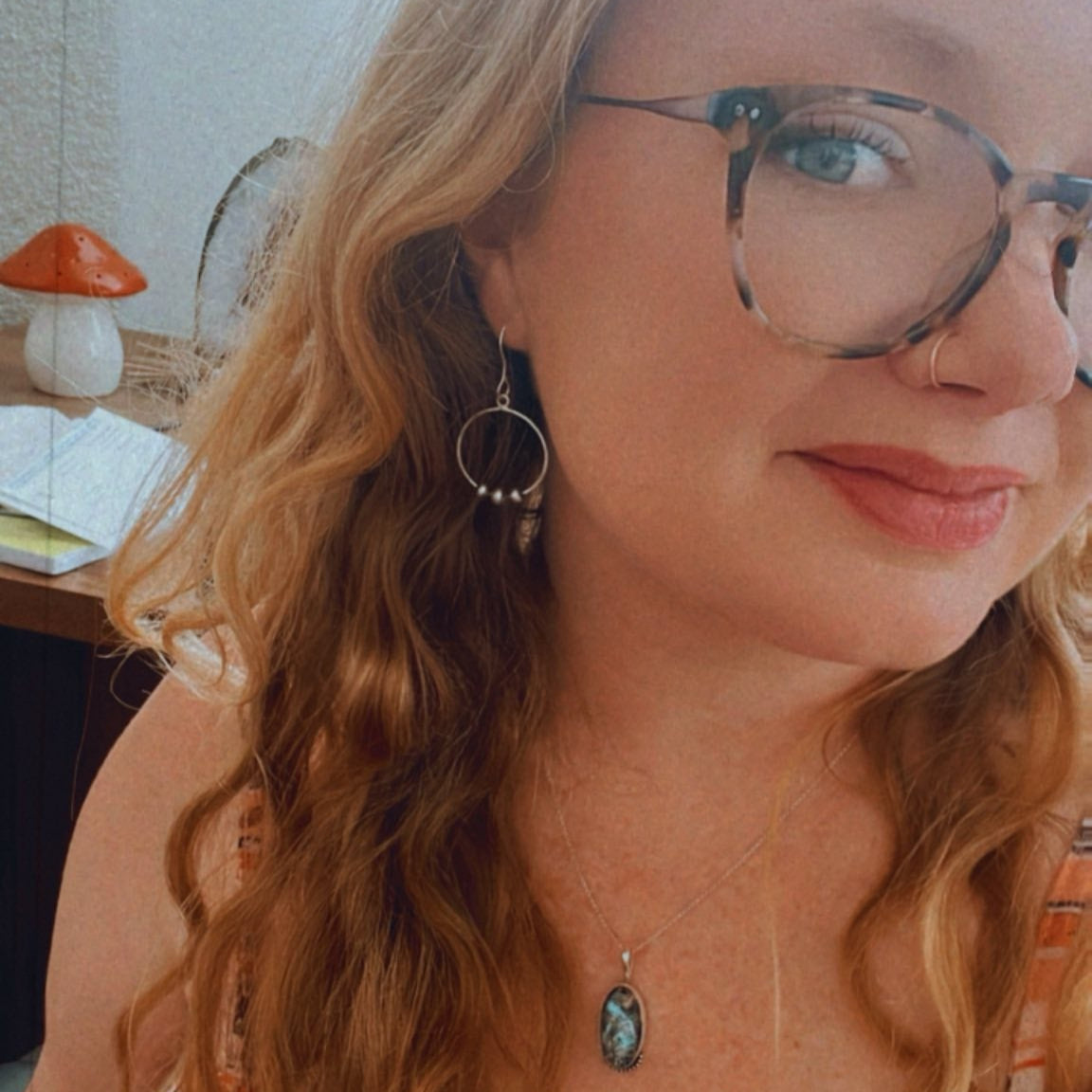 Navajo Pearl Hoops