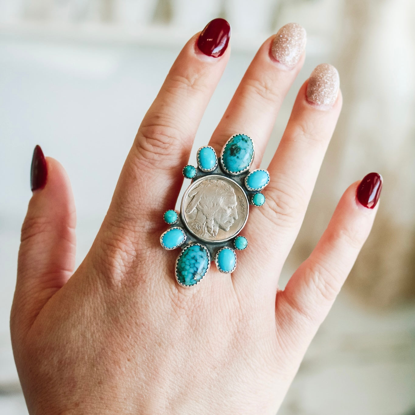 Dry Winds Buffalo Nickel Statement Ring // Made to Order