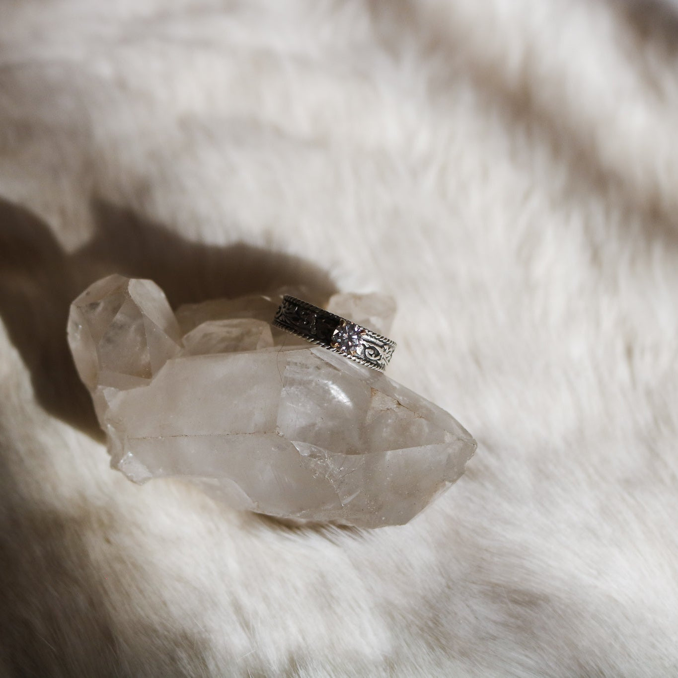 ‘Sorrell' Western Tooled + Diamond Engagement Ring // Made to Order