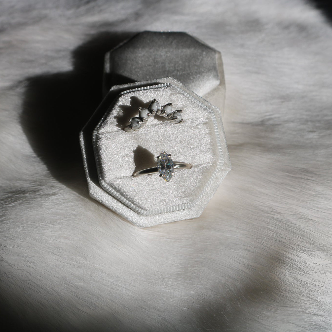 Marquise Cut Diamond Engagement Ring in 14K Yellow Gold // Made to Order