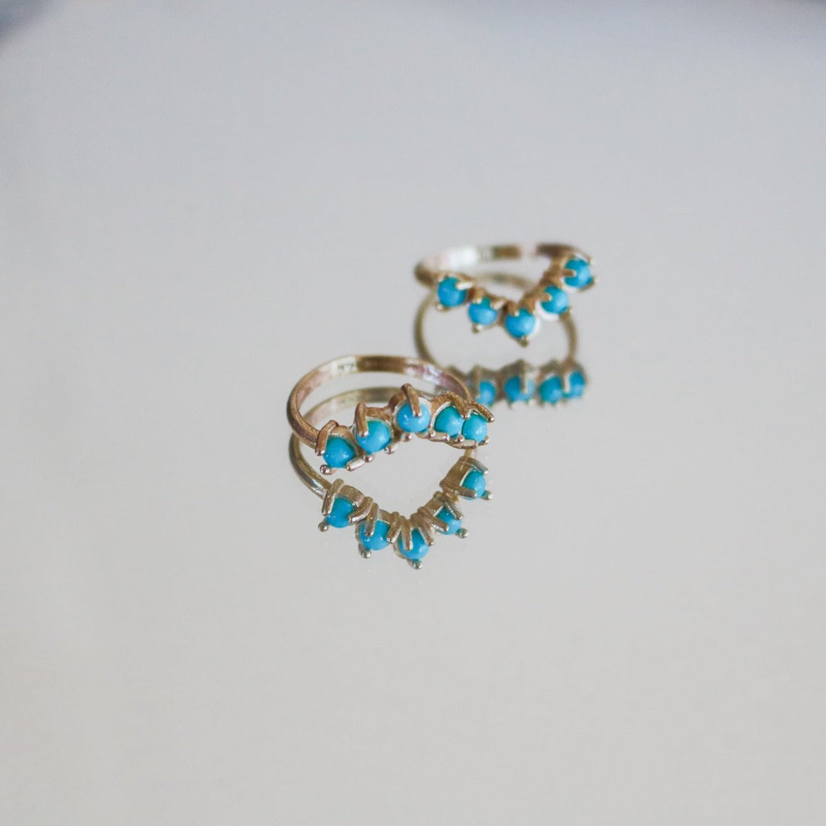 'Arabella' Curved Turquoise Ring // Made to Order