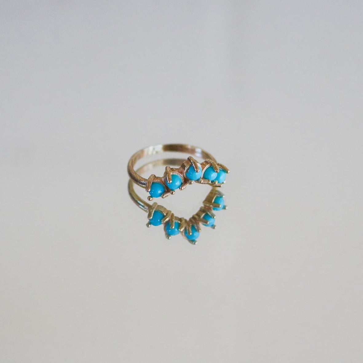 'Arabella' Curved Turquoise Ring // Made to Order