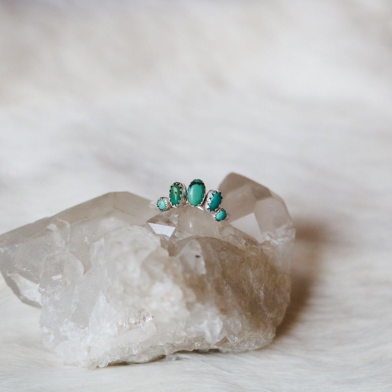 ‘Sonora’ Curved Turquoise Ring // Made to Order