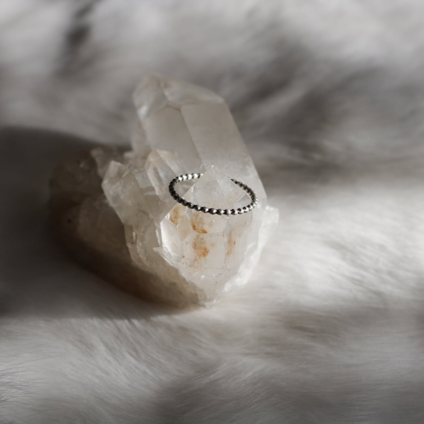 June Beaded Stacking Ring // Made to Order