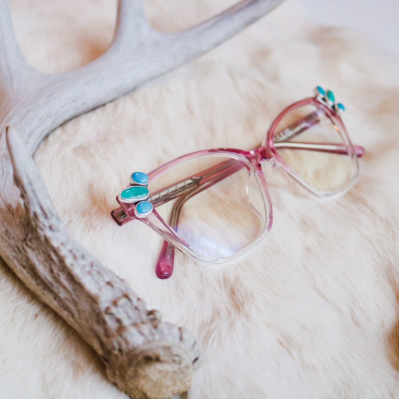 Turquoise Blue Light Glasses // One of a Kind
