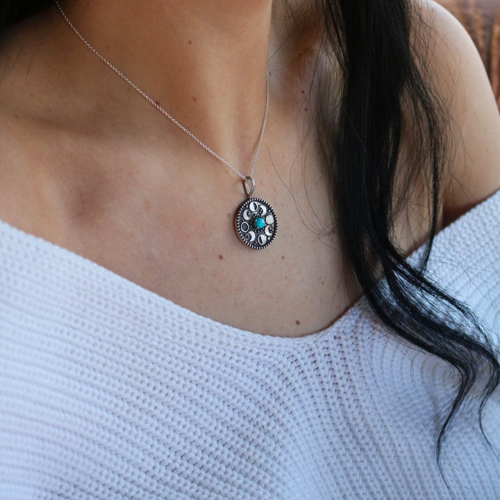 Moon Phases Medallion Necklace