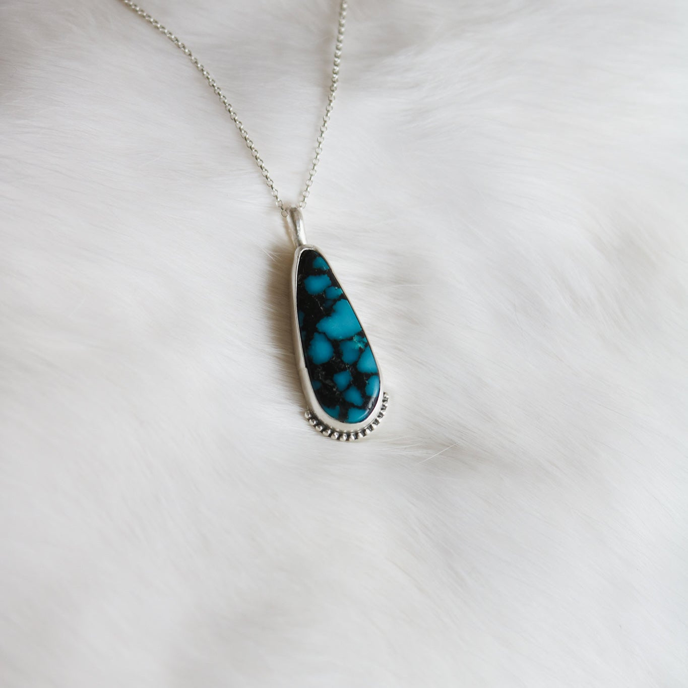 Maeve Necklace in American Turquoise // One of a Kind