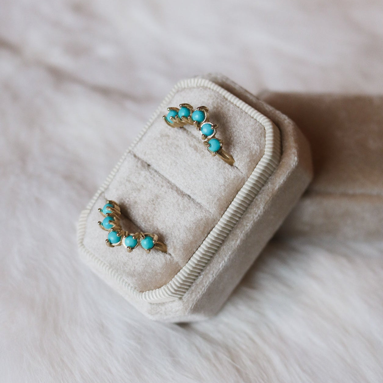 'Arabella' Curved Turquoise Ring // Made to Order