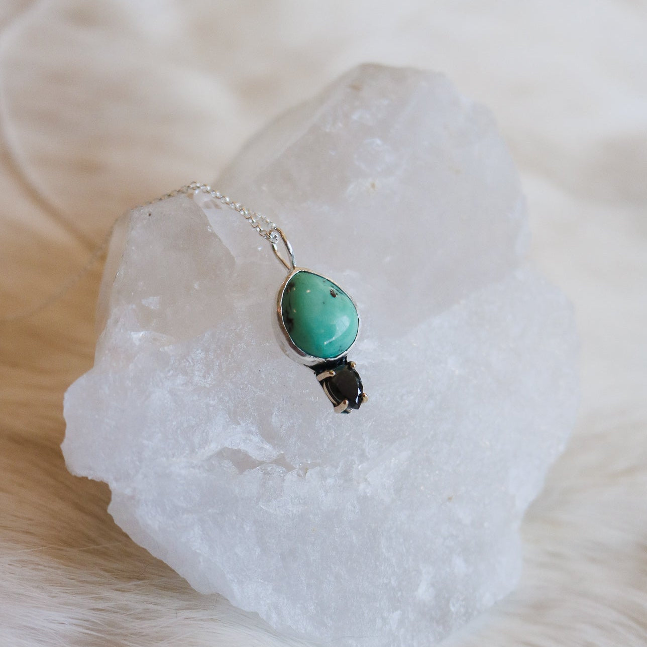 Turquoise & Diamond Necklace I // One of a Kind