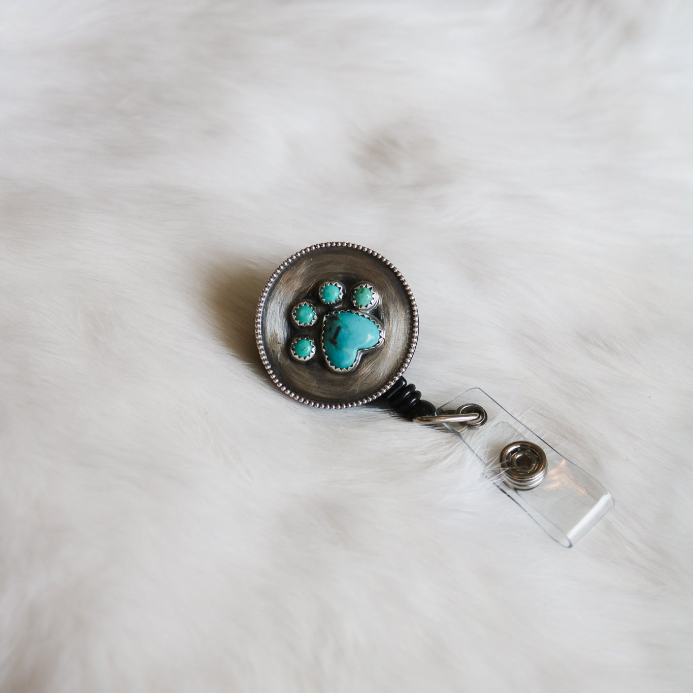 Paw Print Badge Reel // Made to Order