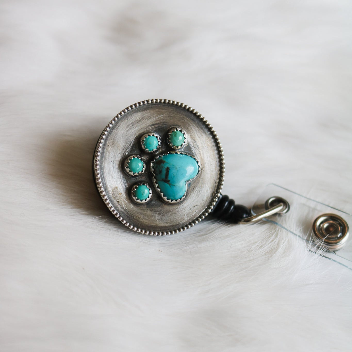 Paw Print Badge Reel // Made to Order
