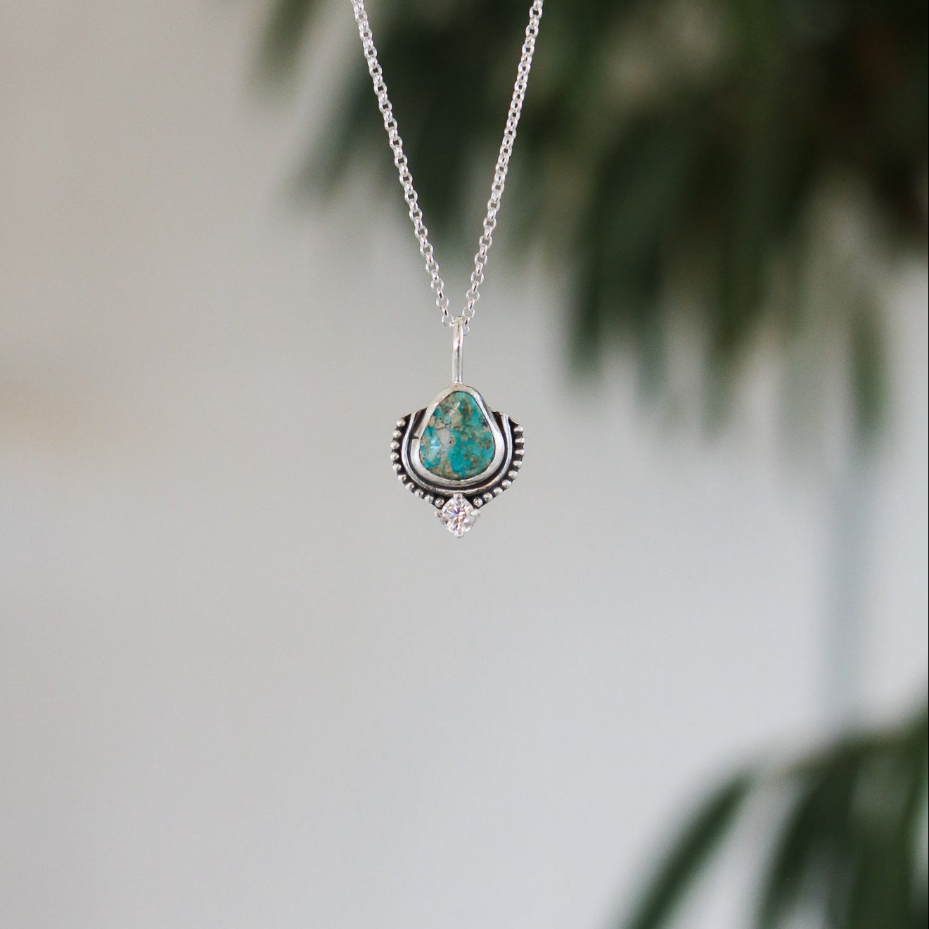 Turquoise & Diamond Necklace IV // One of a Kind