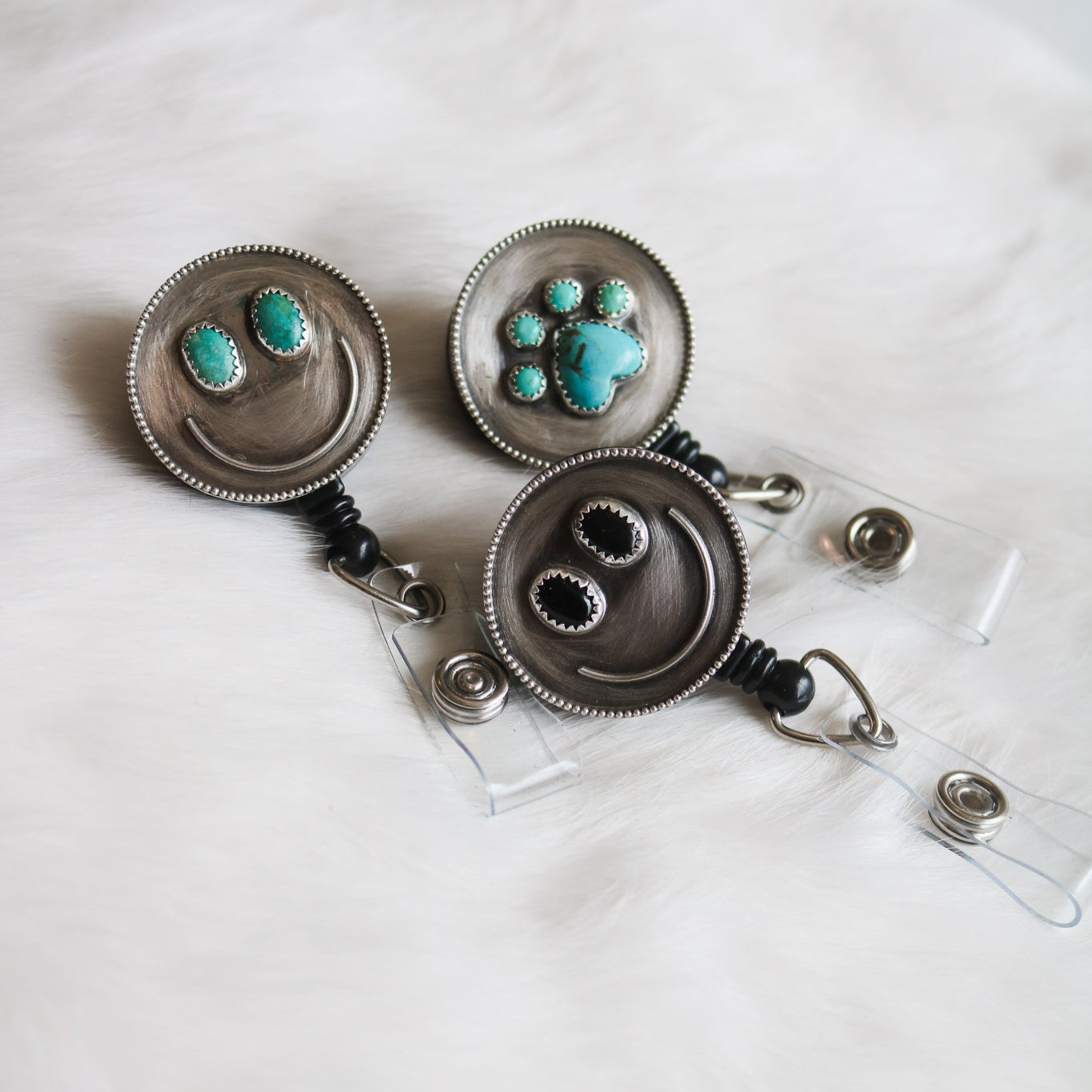 Paw Print Badge Reel // Made to Order