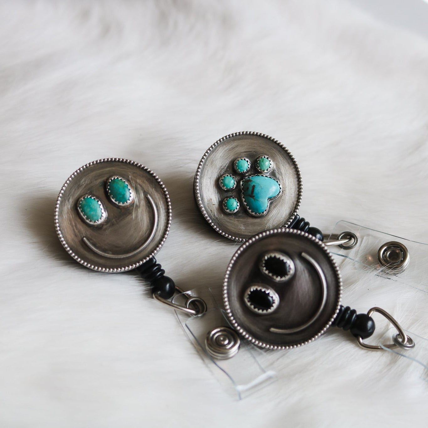 Paw Print Badge Reel // Made to Order