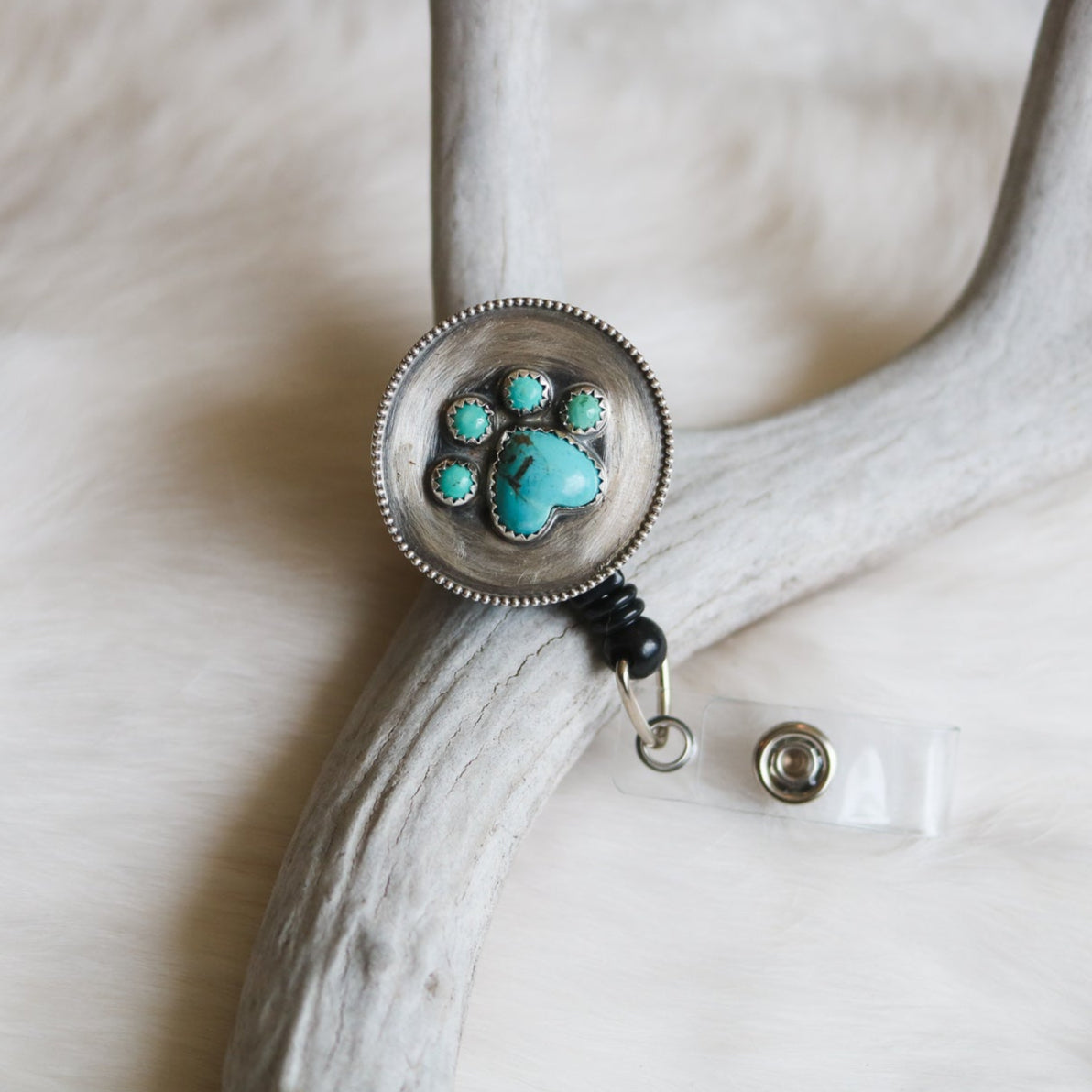 Paw Print Badge Reel // Made to Order