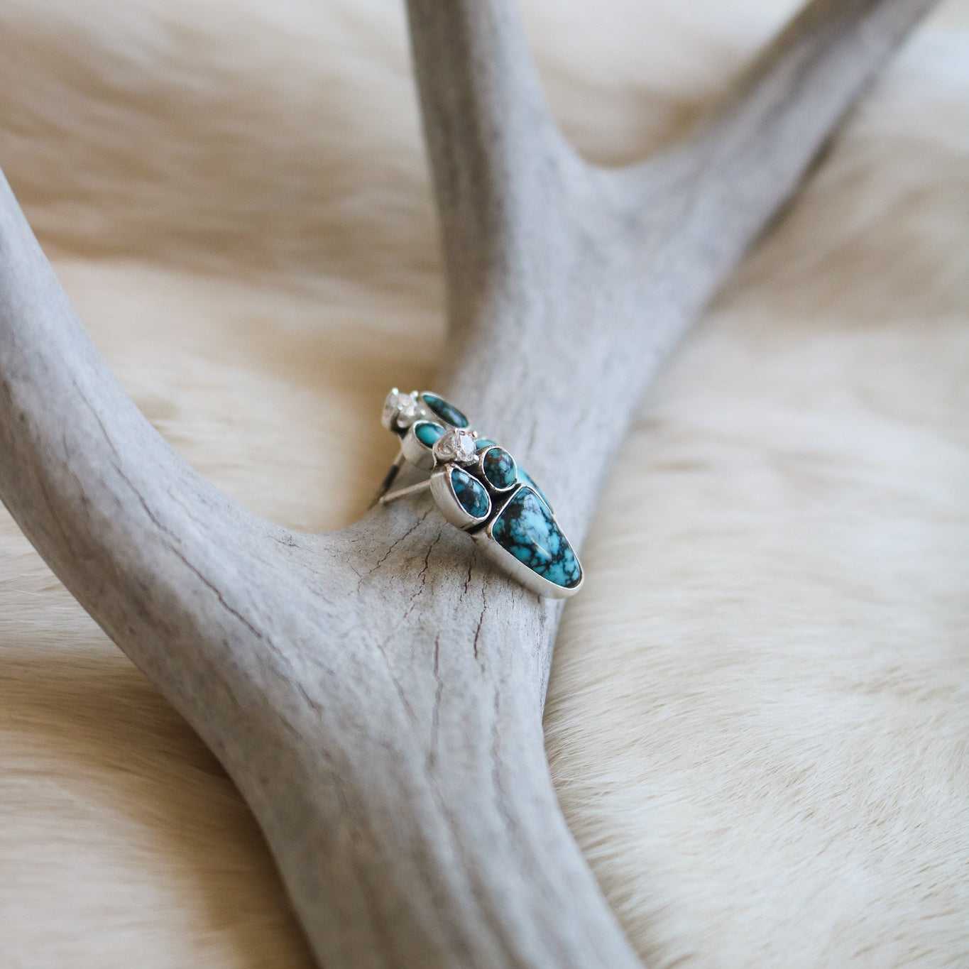 McGinnis Turquoise & Diamond Earrings // One of a Kind