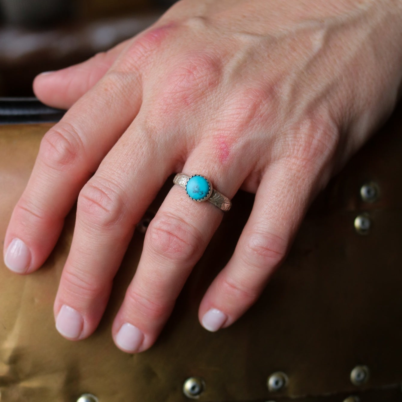 Sweetwater Stacking Ring in Turquoise // Made to Order