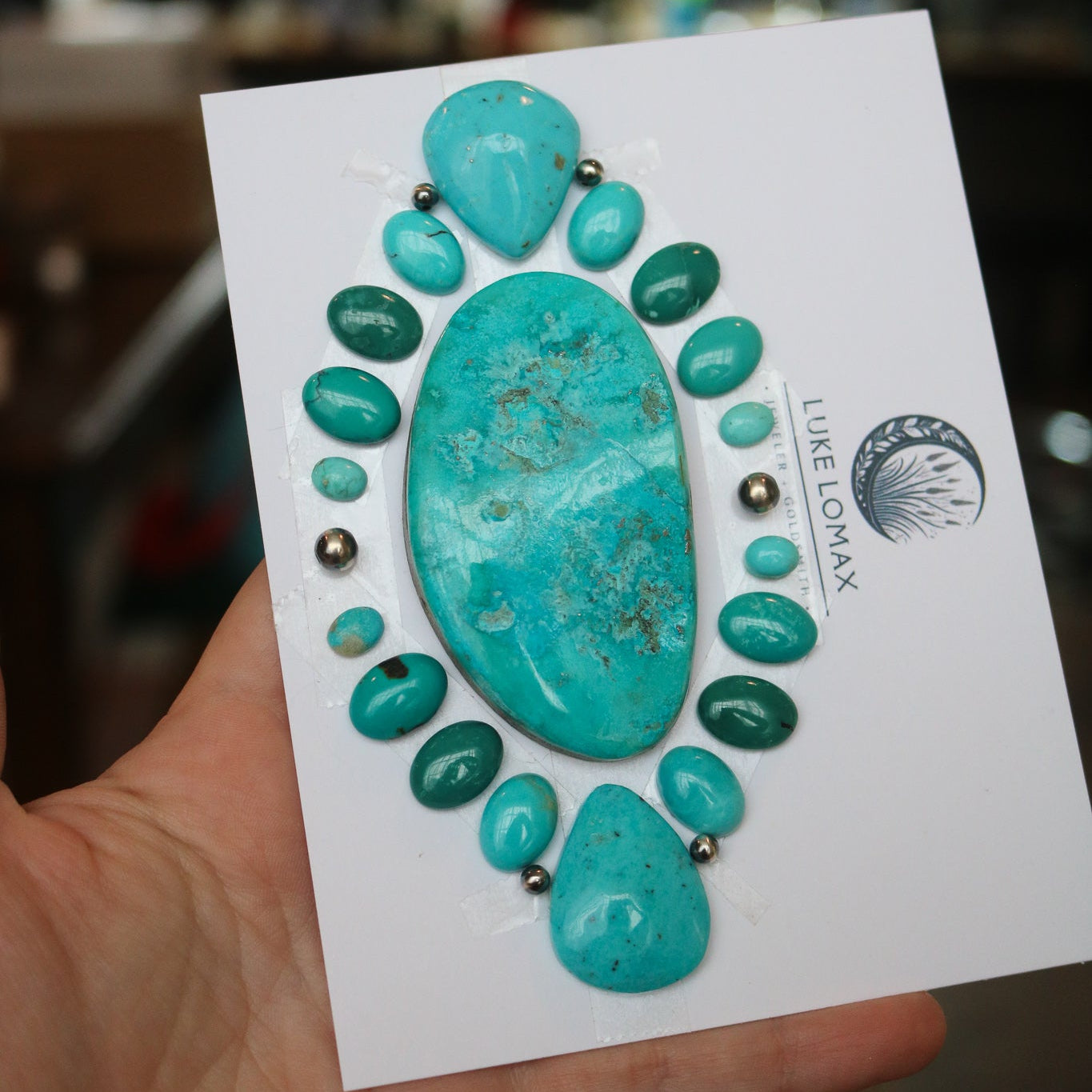 Kingman Turquoise Cluster Deposit // Custom Build + Made to Order