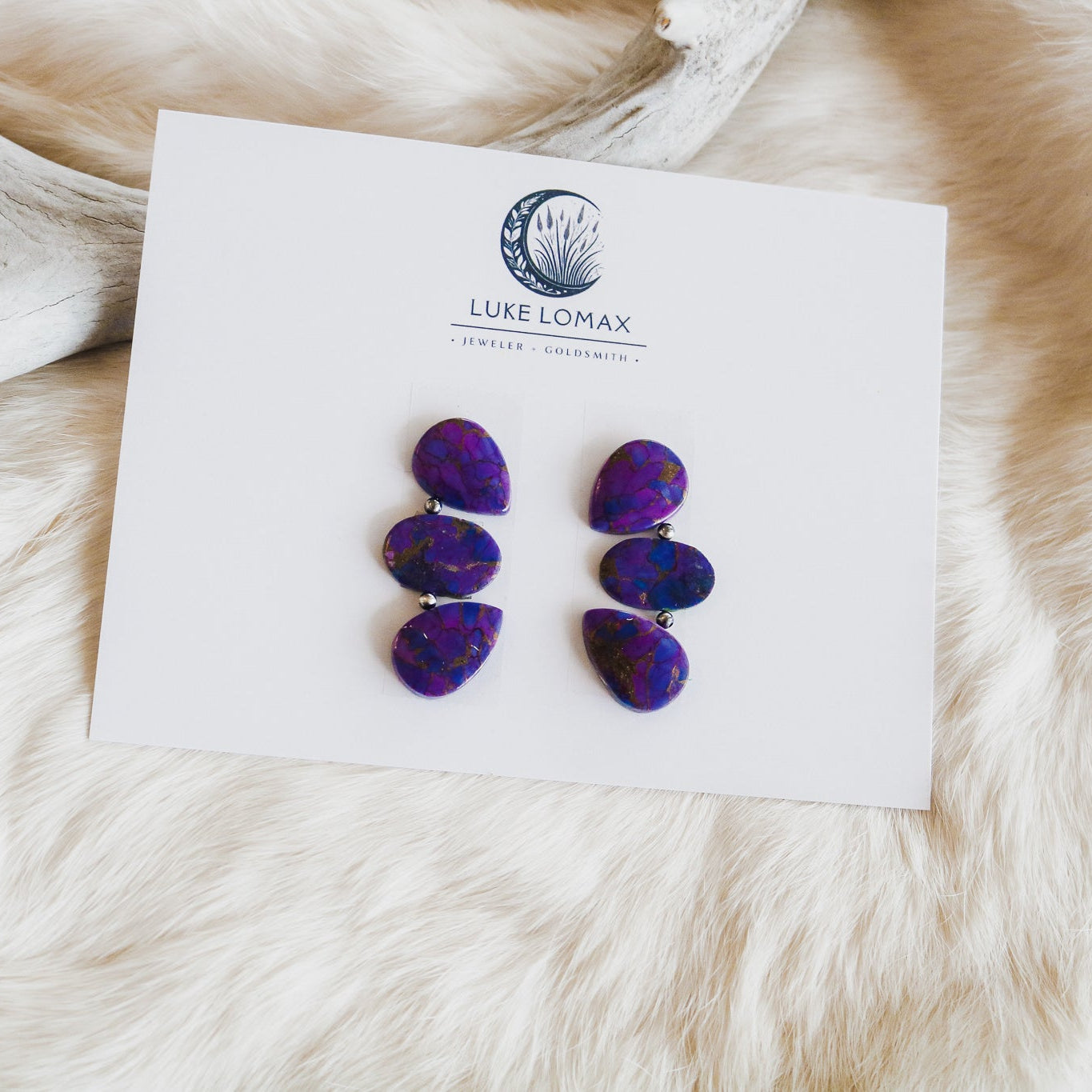 Purple Mojave Statement Earring Deposit // Custom Build + Made to Order