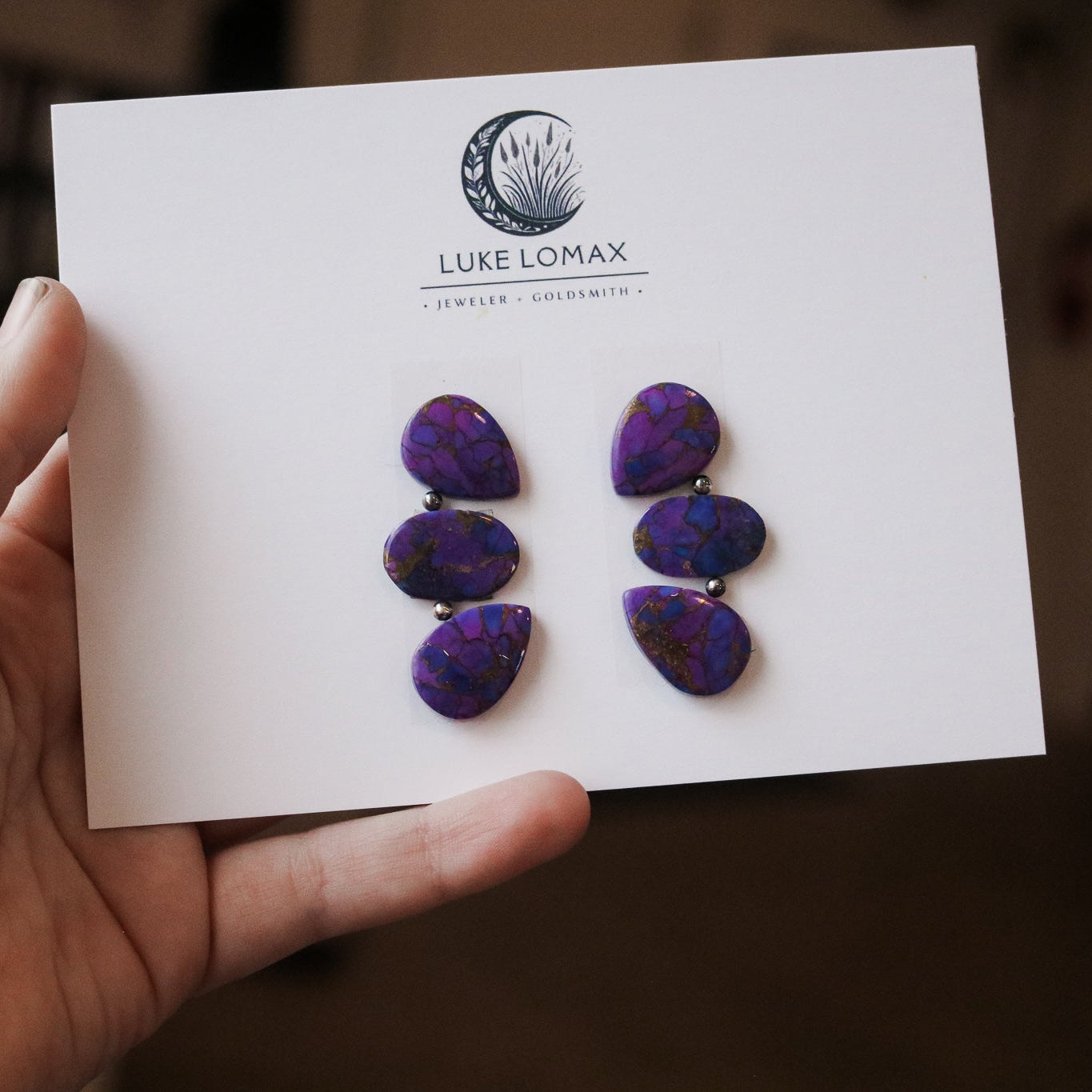 Purple Mojave Statement Earring Deposit // Custom Build + Made to Order