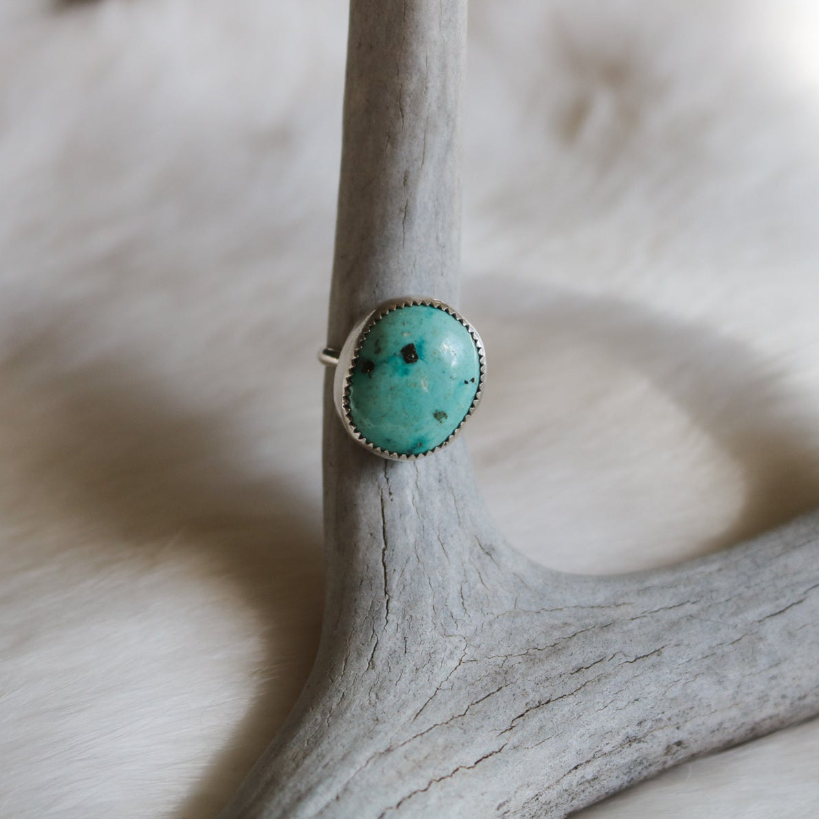 American Turquoise Ring - Size 4.5 // One of a Kind