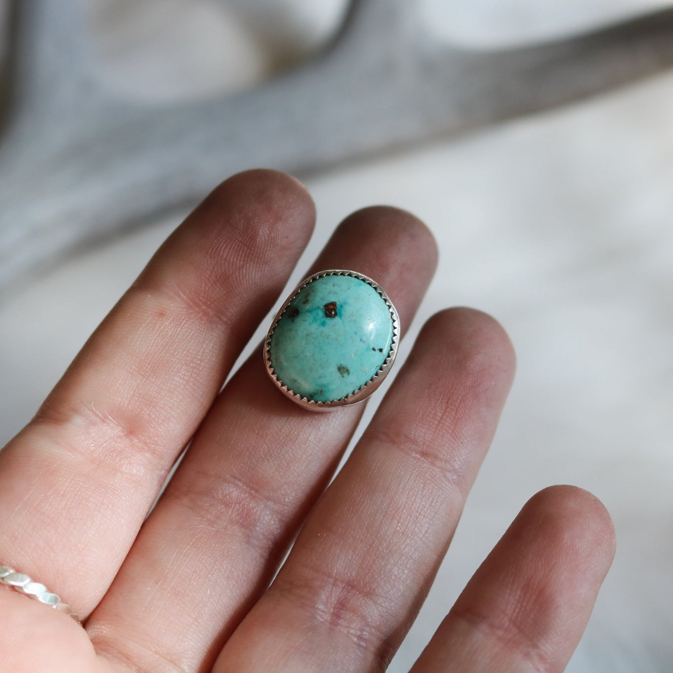 American Turquoise Ring - Size 4.5 // One of a Kind