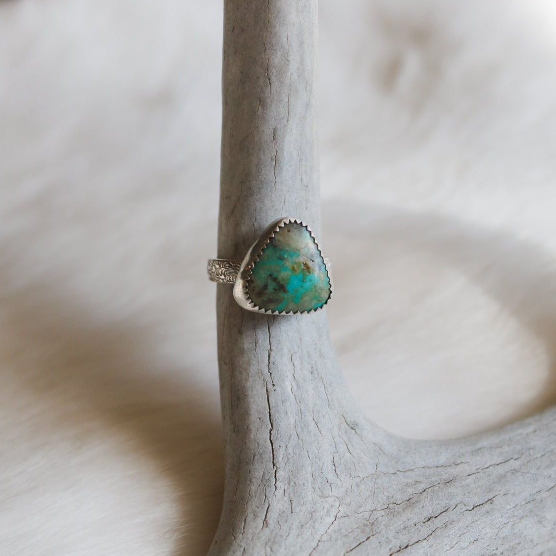 American Turquoise Ring - Size 4.5 // One of a Kind