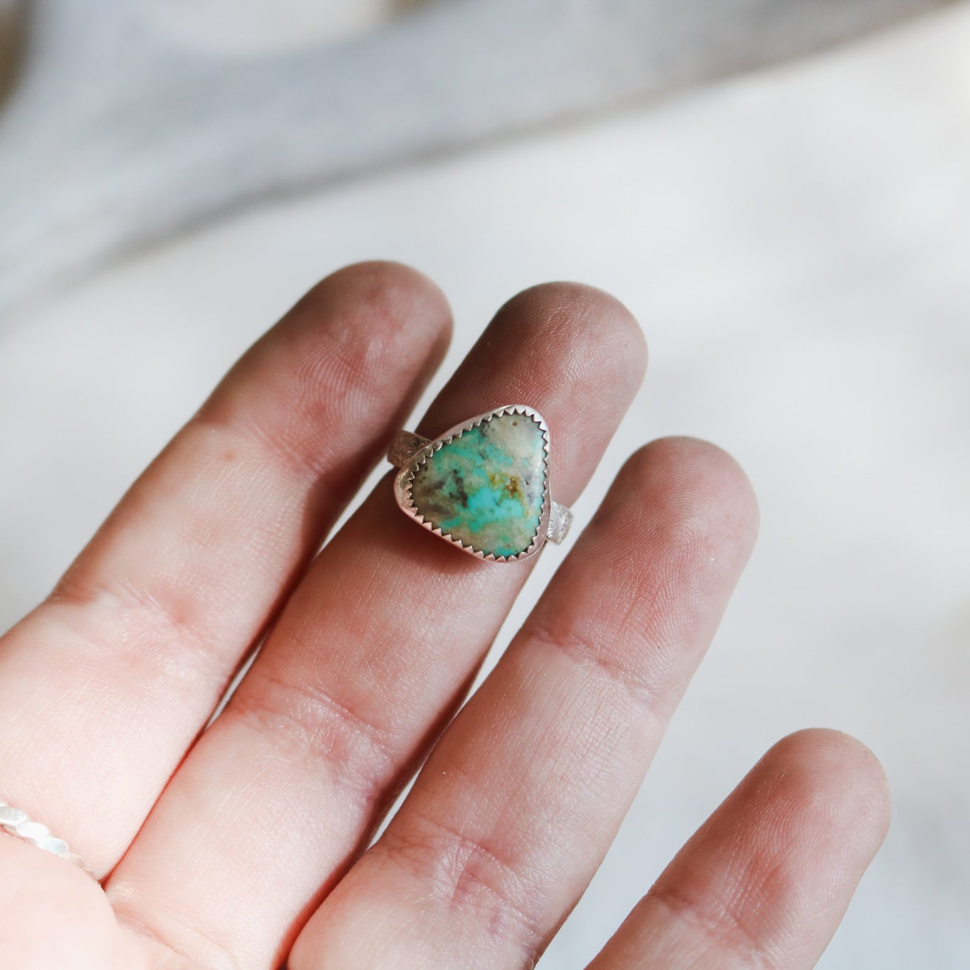 American Turquoise Ring - Size 4.5 // One of a Kind