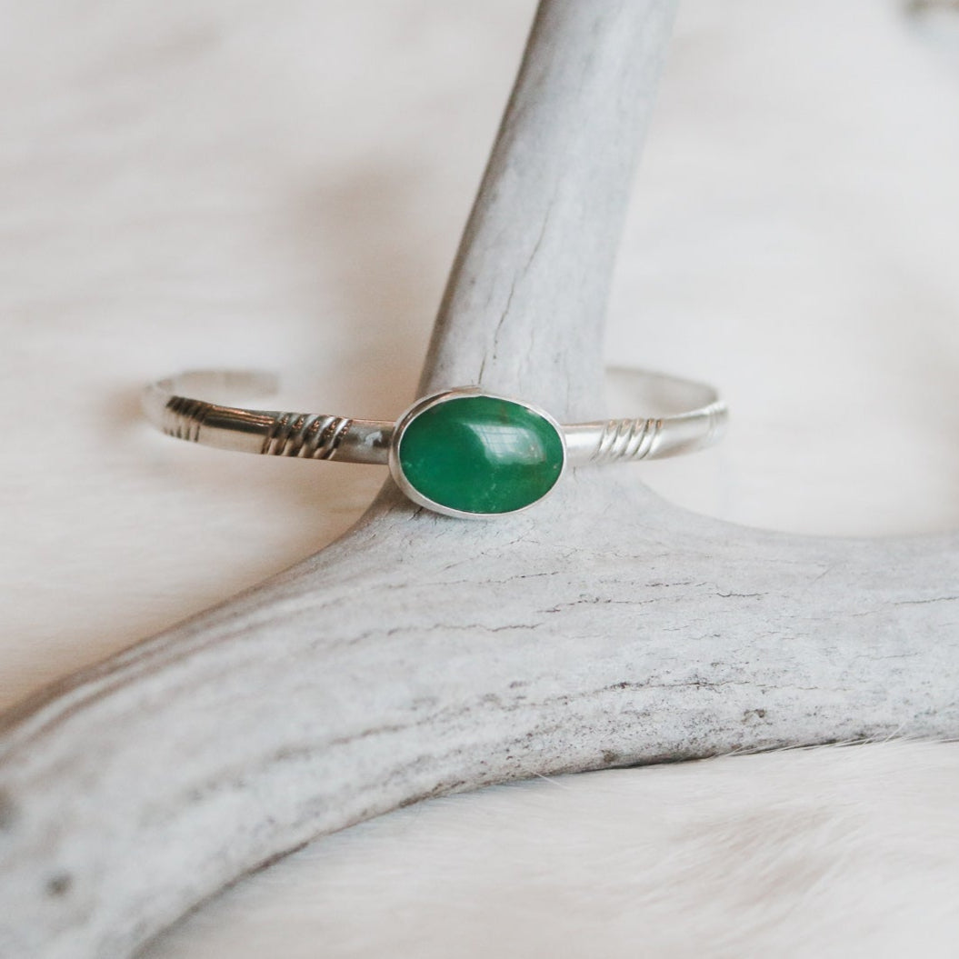 American Turquoise Stacking Cuff 6-6.5" Wrist // One of a Kind