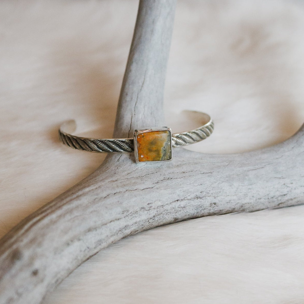 Bumblebee Jasper Stacking Cuff 4.5-5" Wrist // One of a Kind