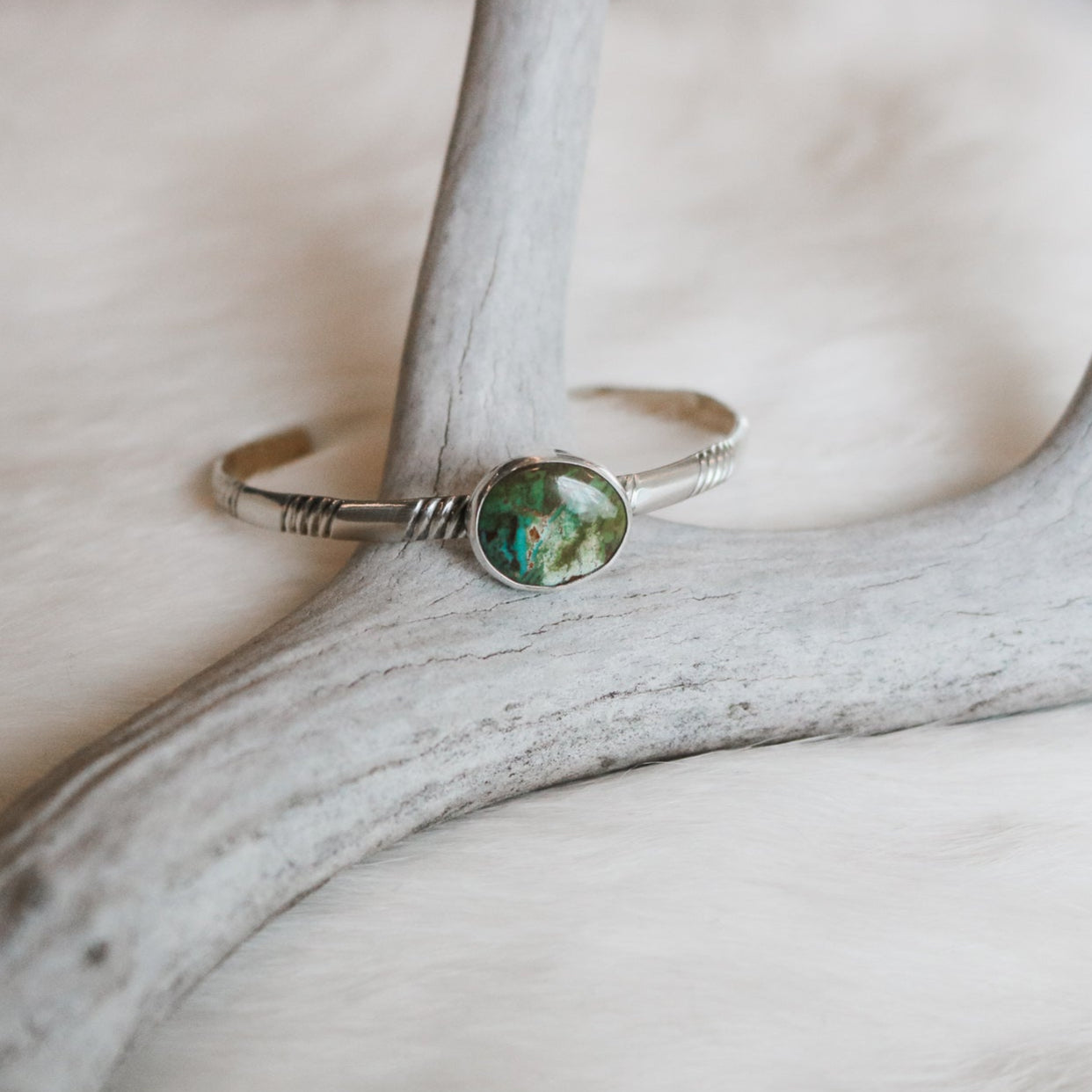 American Turquoise Stacking Cuff 5.5-6" Wrist // One of a Kind