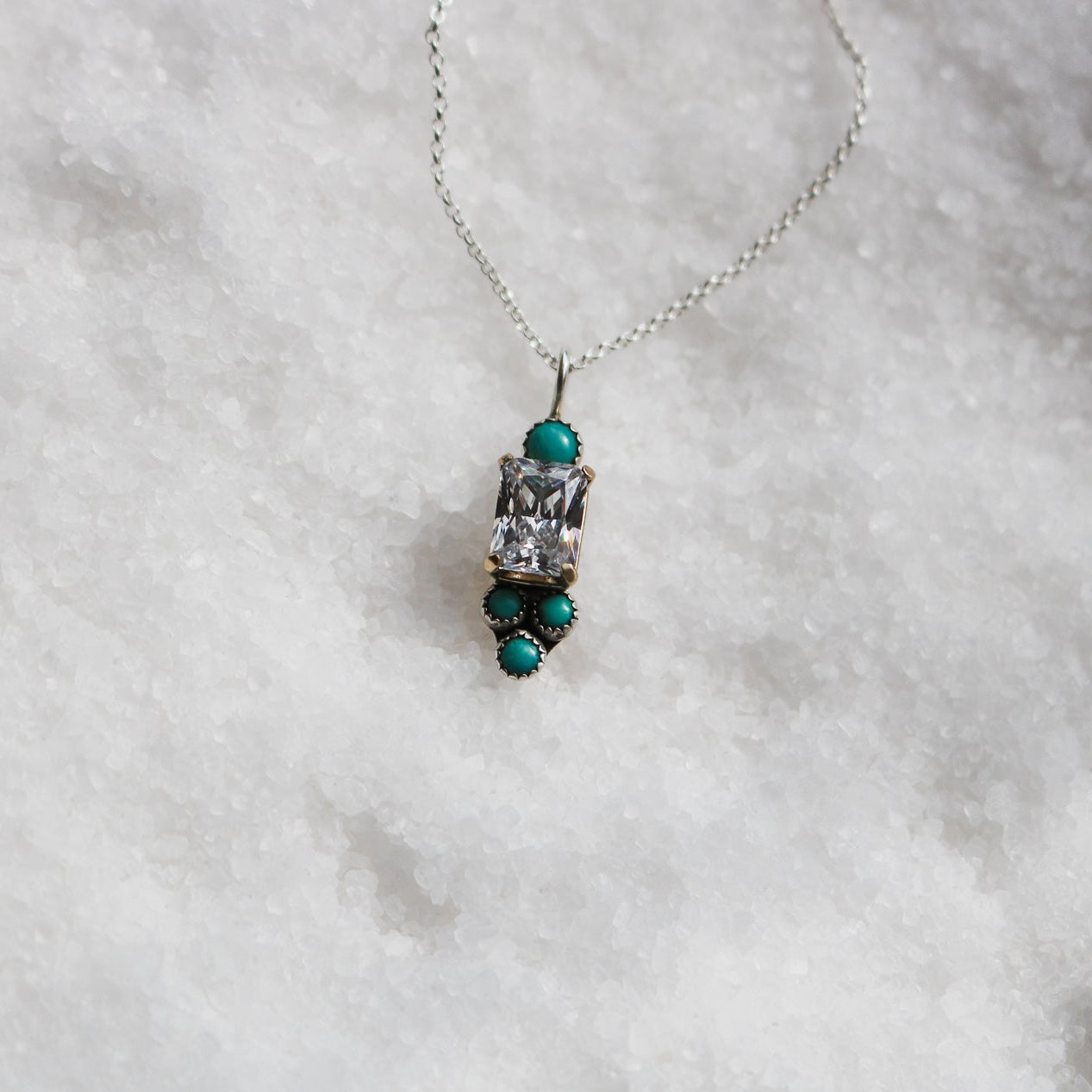 'Havana' Turquoise & Diamond Necklace // One of a Kind