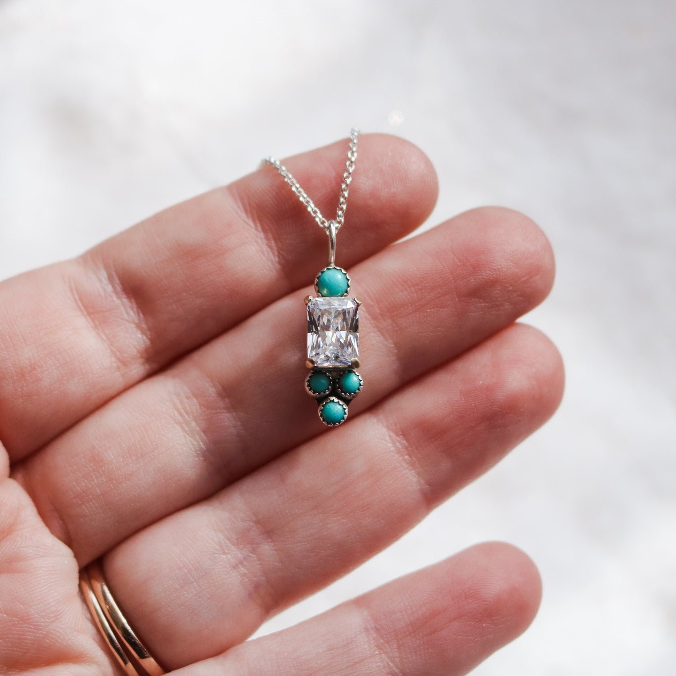 'Havana' Turquoise & Diamond Necklace // One of a Kind