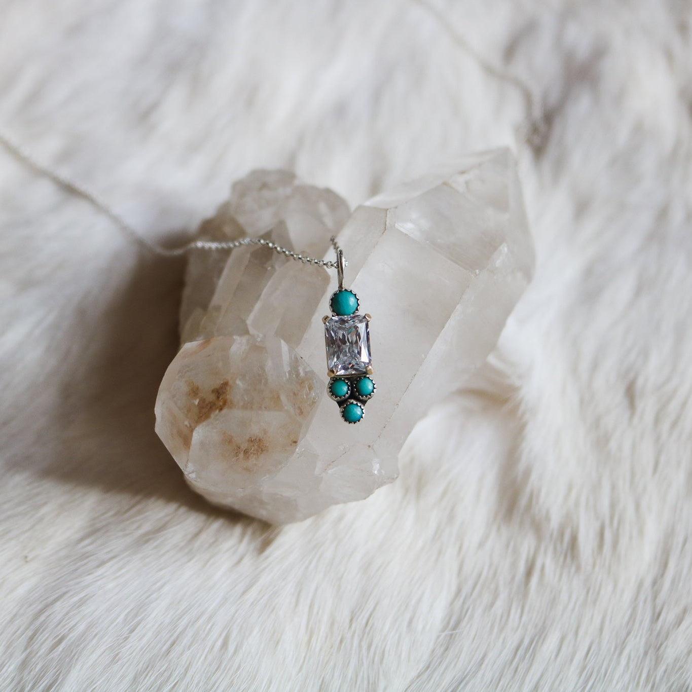 'Havana' Turquoise & Diamond Necklace // One of a Kind