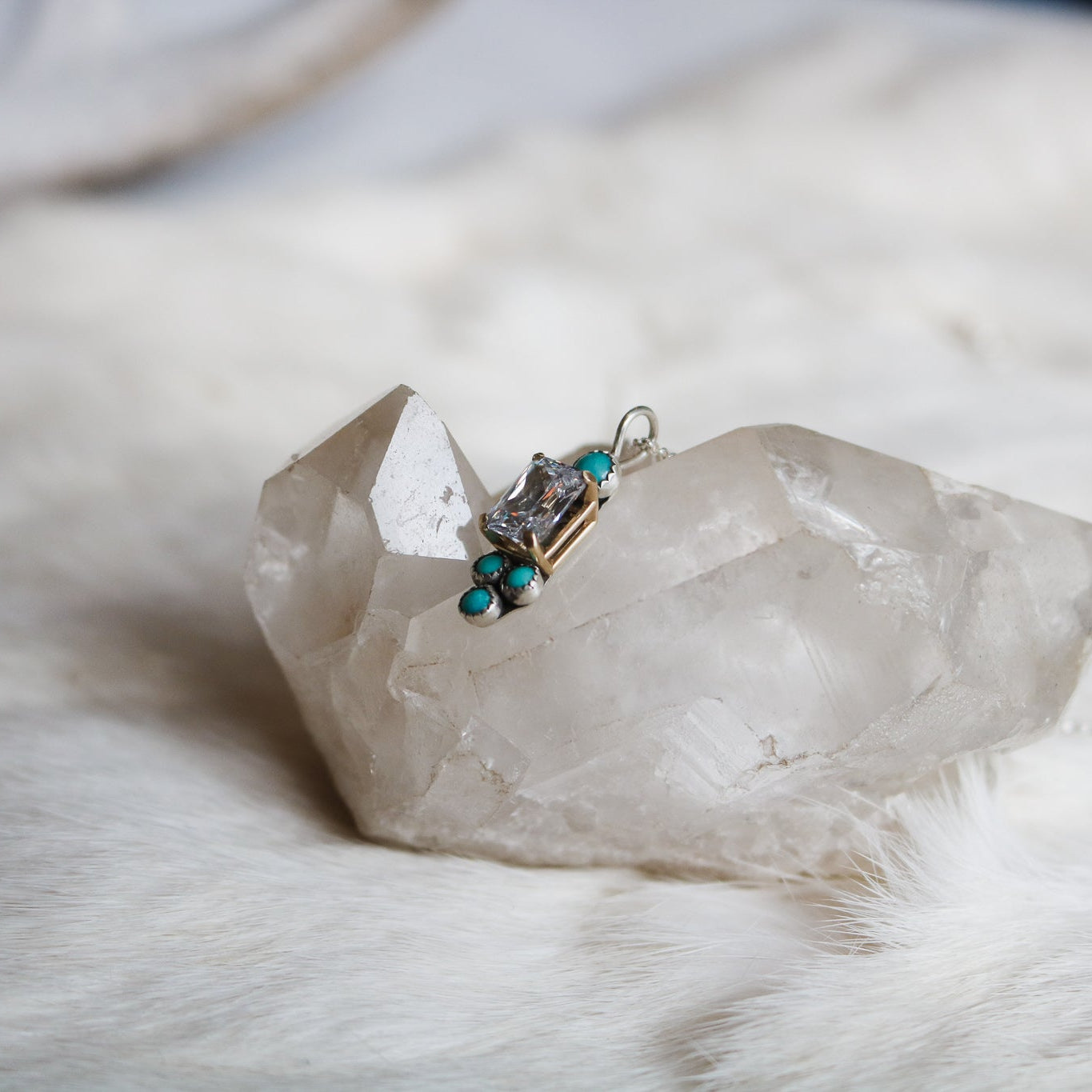 'Havana' Turquoise & Diamond Necklace // One of a Kind
