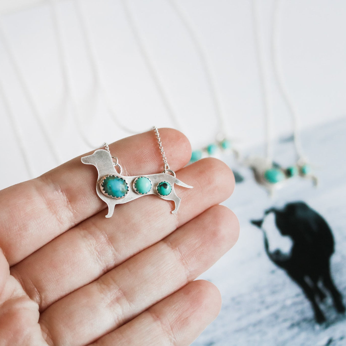 Weenie Dog Silhouette Necklace // Made to Order