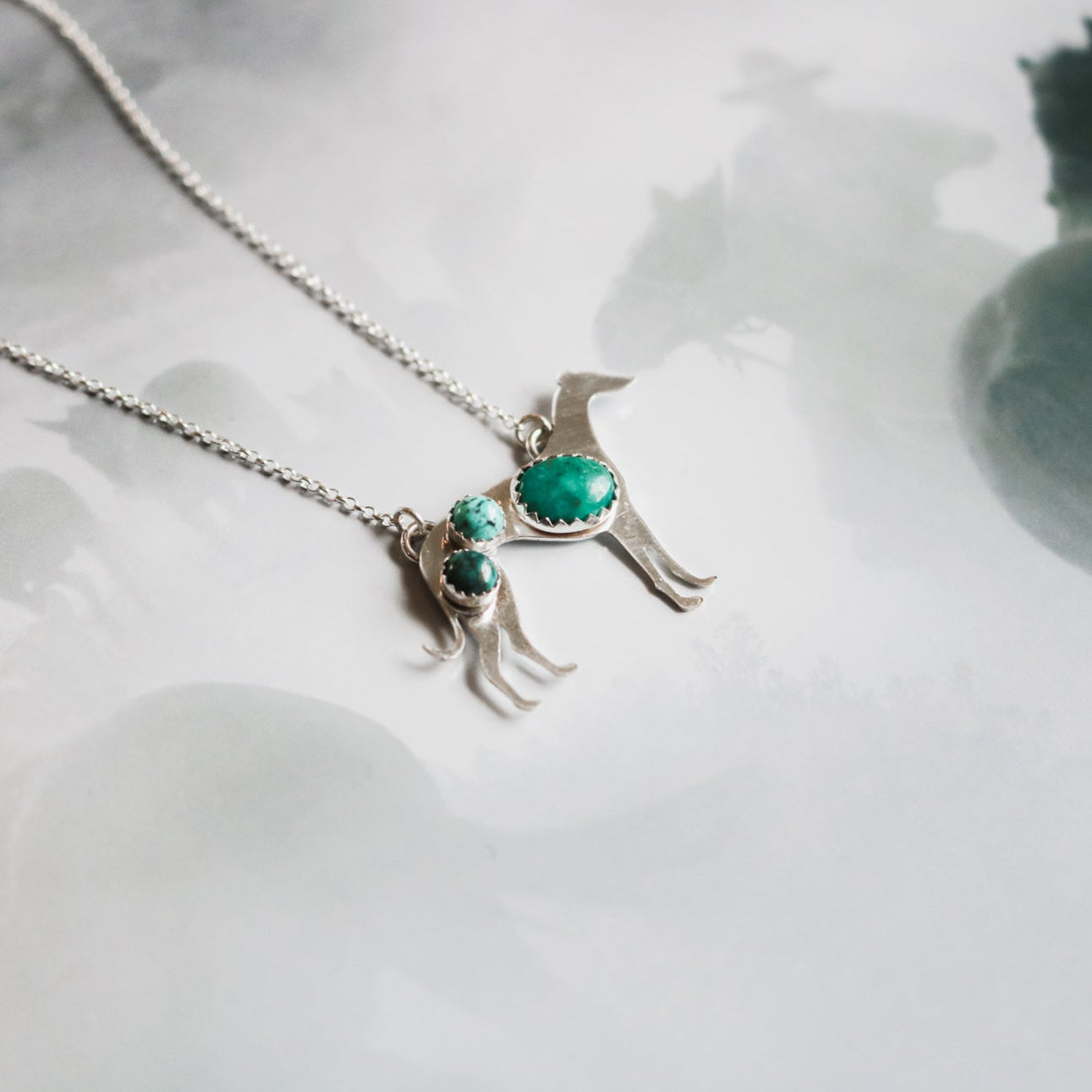 Greyhound Silhouette Necklace // Made to Order