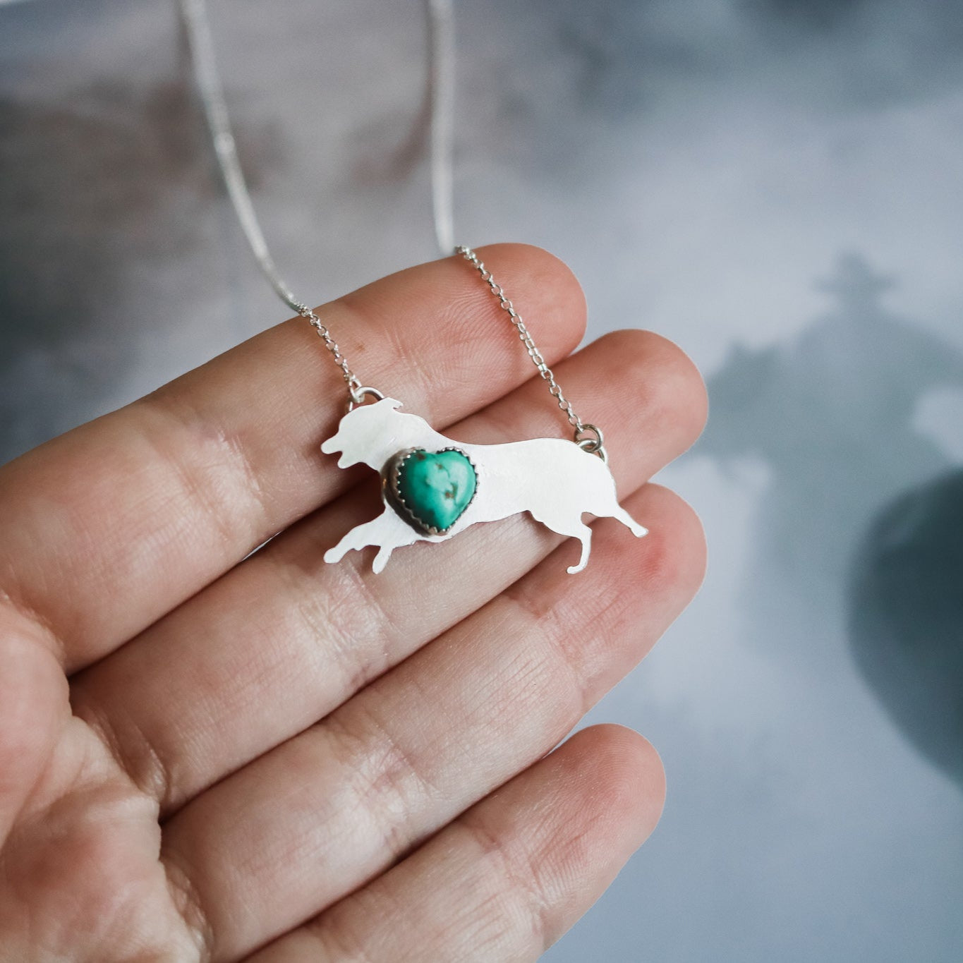 Custom Pet Silhouette Necklace // Made to Order