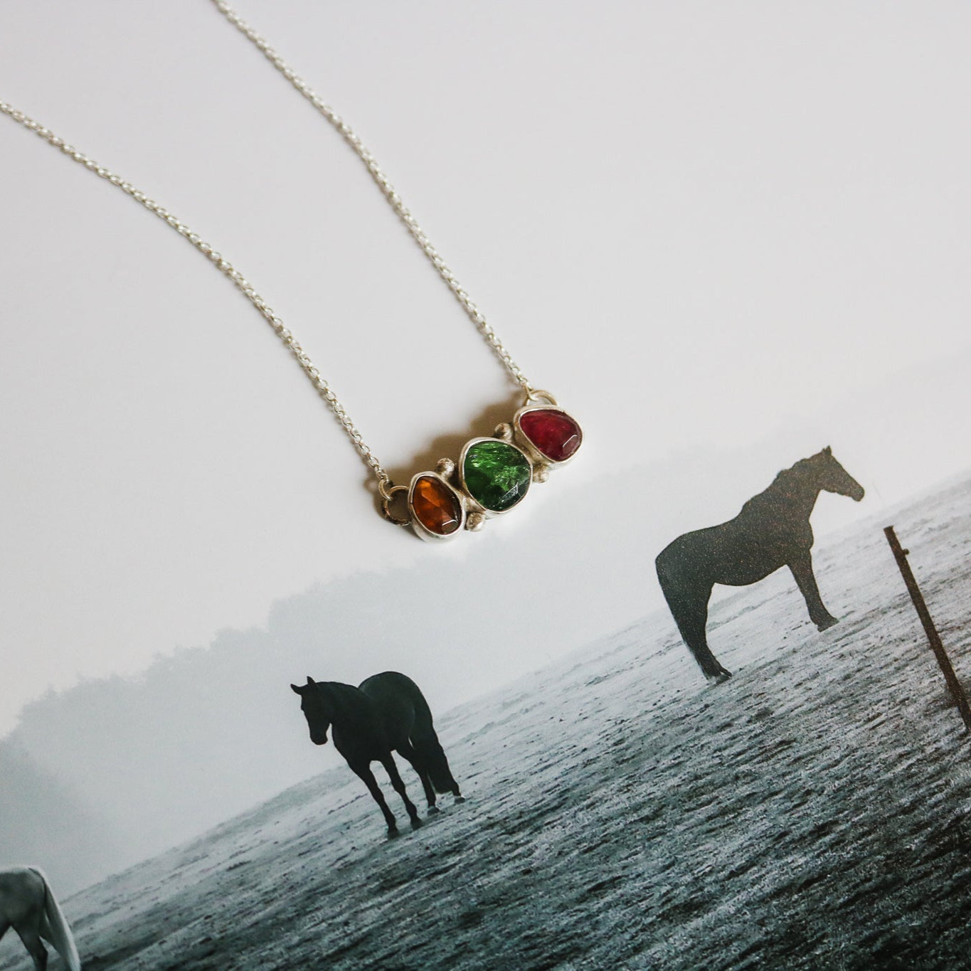 Tourmaline Wanderer Necklace I // One of a Kind