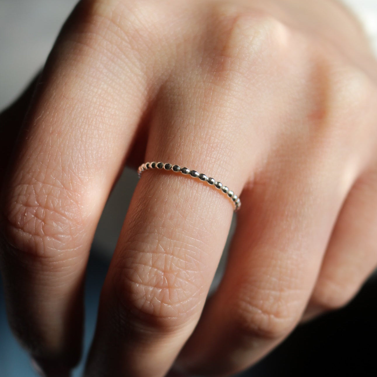 June Beaded Stacking Ring // Made to Order