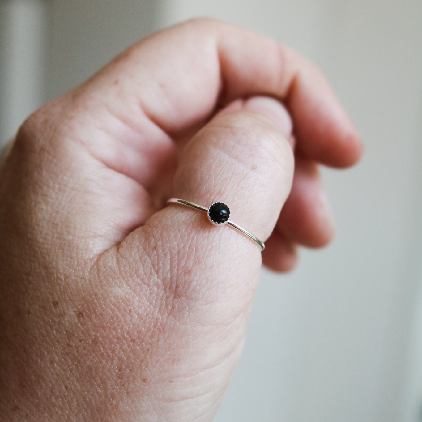 Sheridan Stacking Ring in Onyx // Made to Order