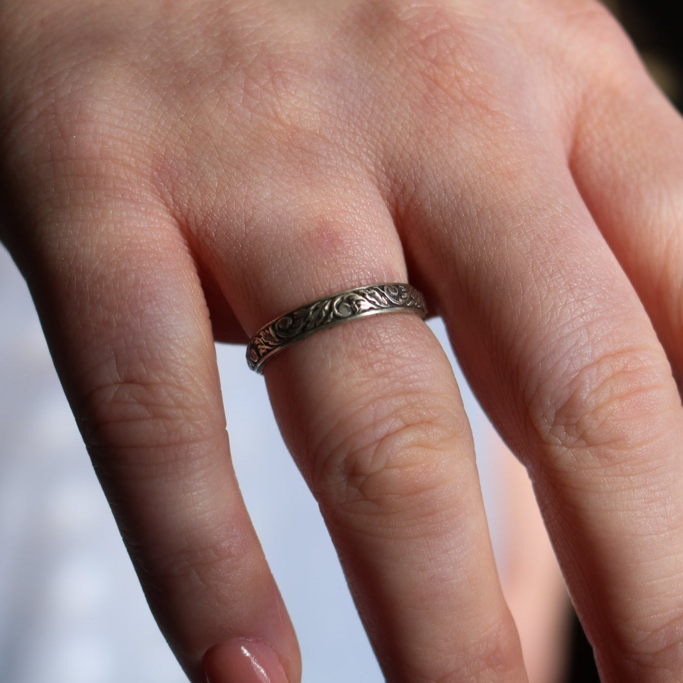 Oakes Tooled Stacking Ring // Made to Order