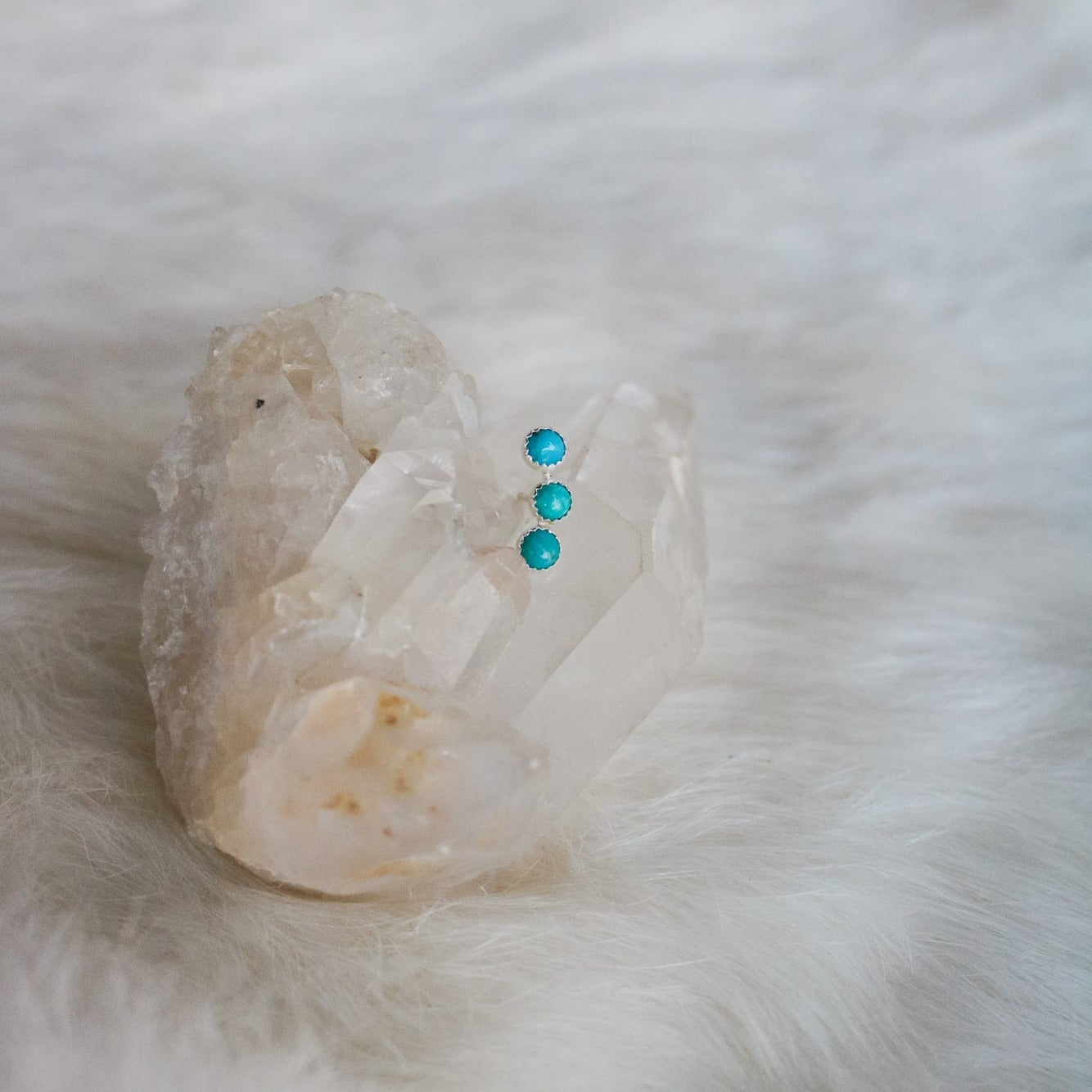 Triple Stone Helix Stud