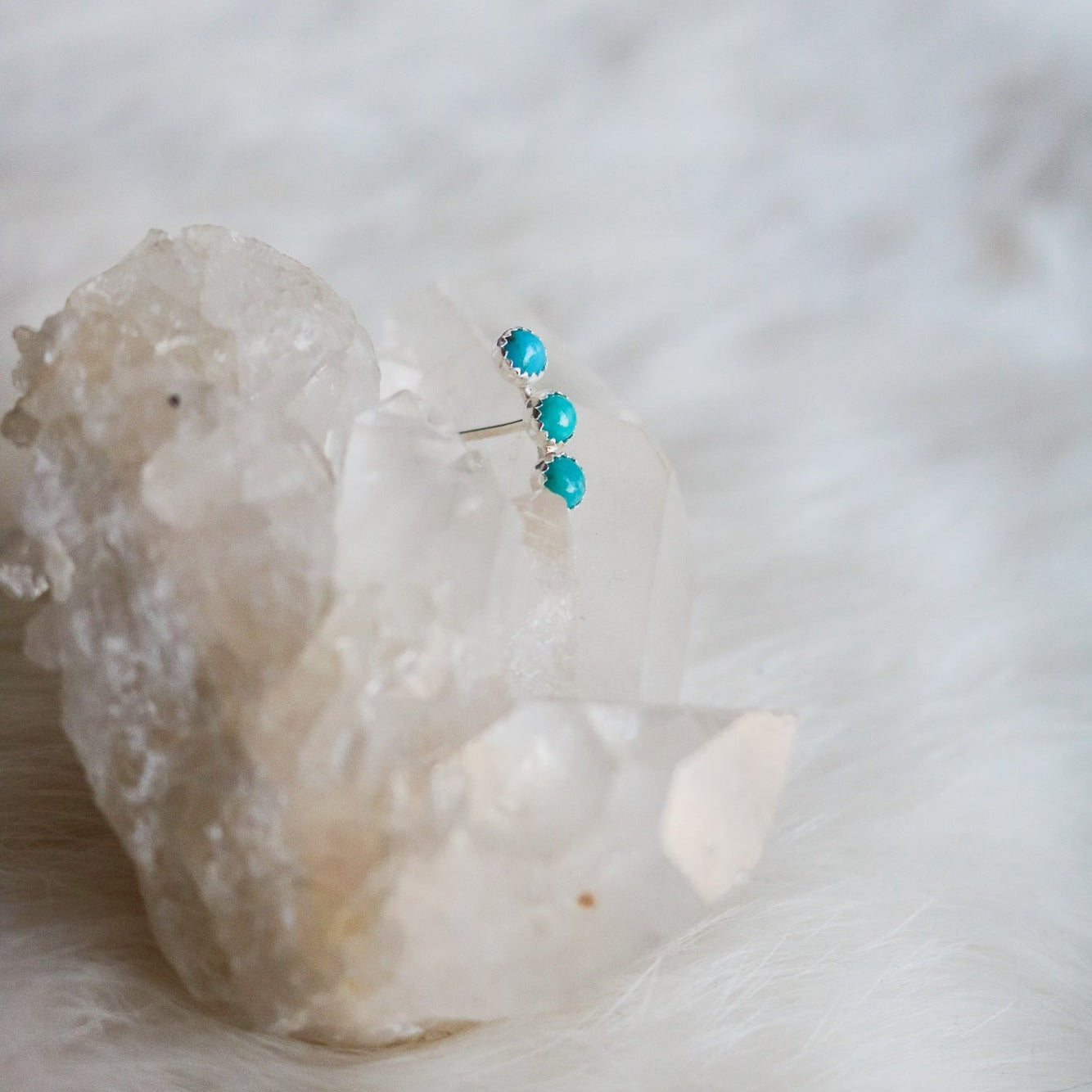 Triple Stone Helix Stud