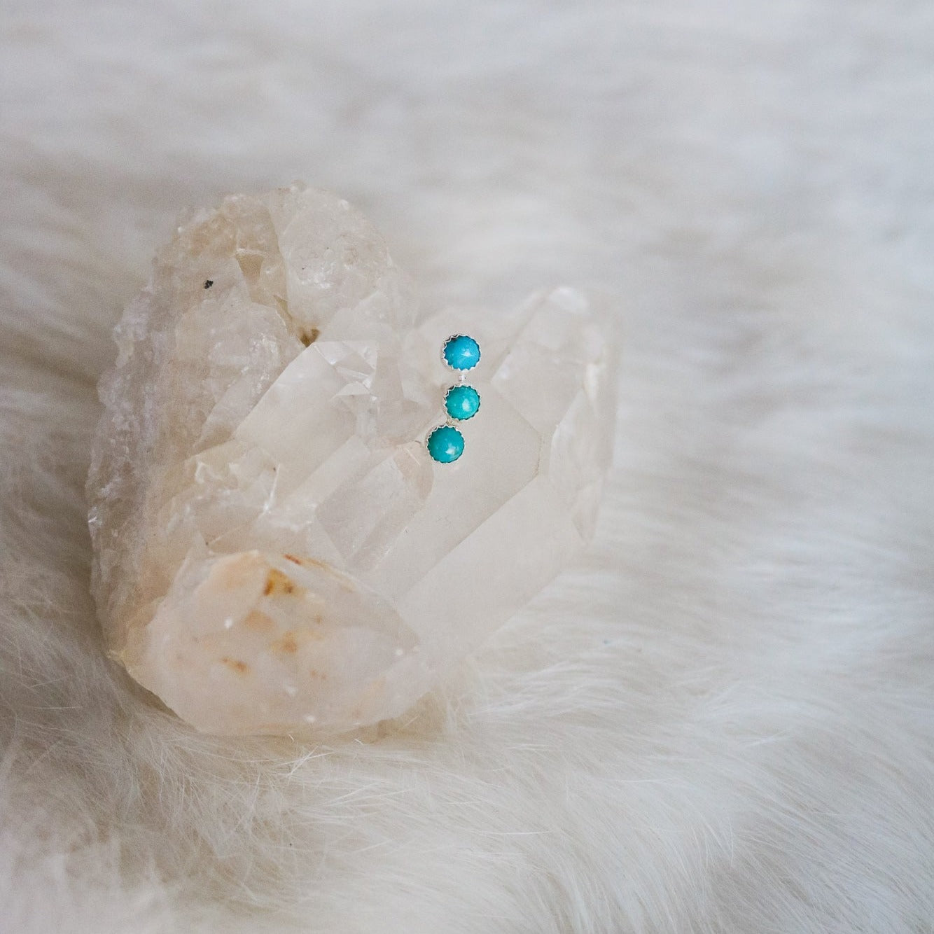 Triple Stone Helix Stud