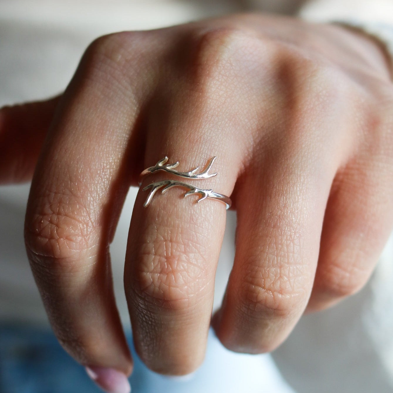 Huntress Adjustable Antler Ring