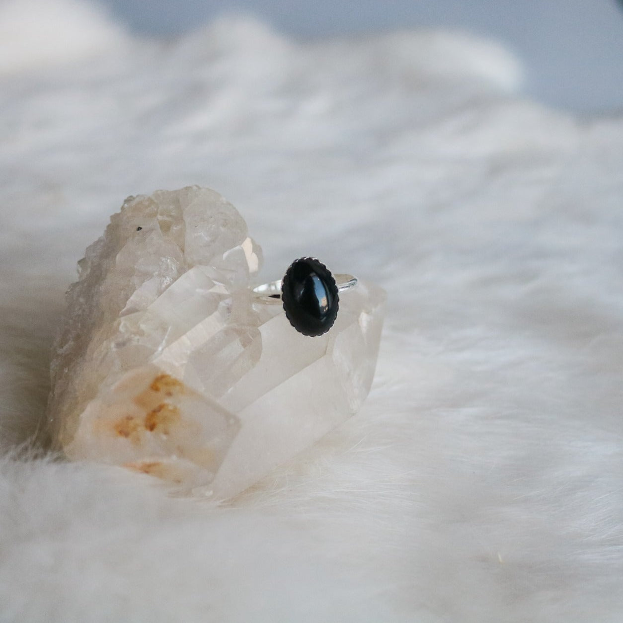 Laredo Stacking Ring in Onyx // Made to Order