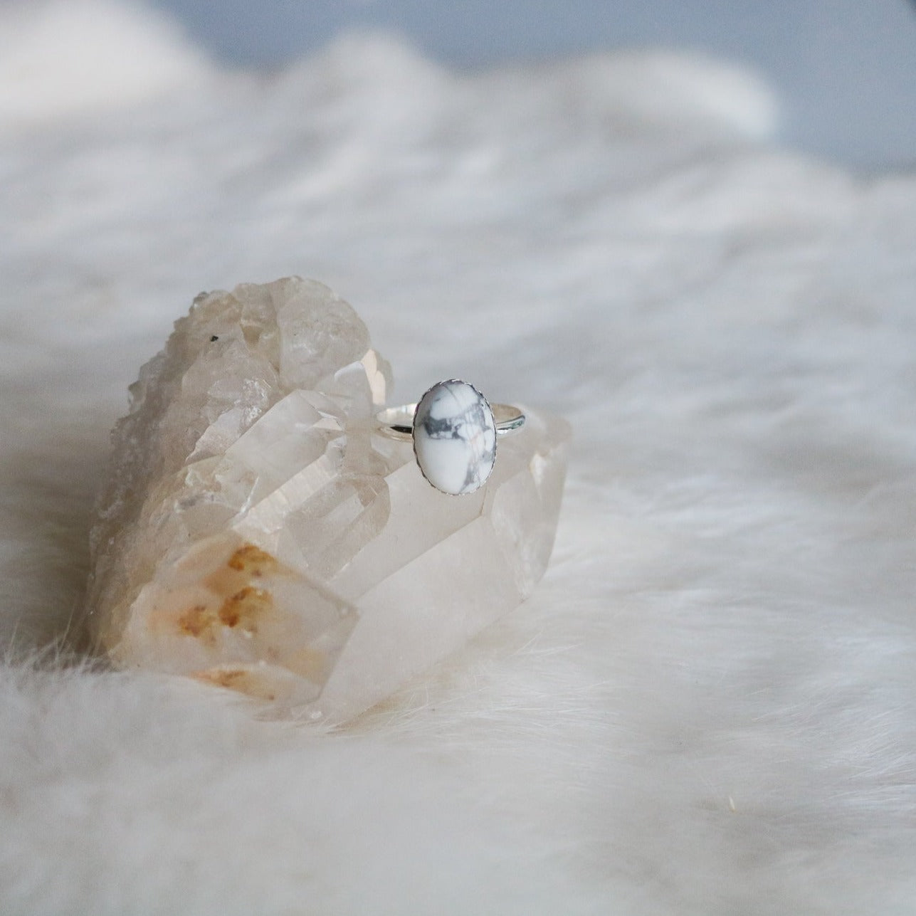 Laredo Stacking Ring in 'White Buffalo' // Made to Order