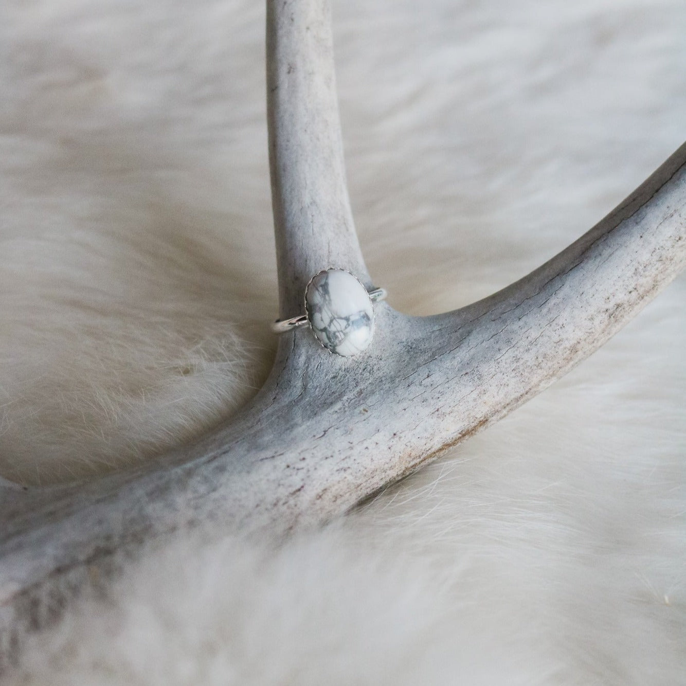 Laredo Stacking Ring in 'White Buffalo' // Made to Order
